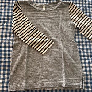 Gray and Black Striped Shirt